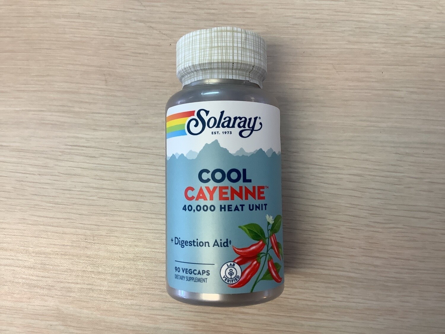 SOLARAY Cool Cayenne 40,000 HU, Veg Cap 600mg 90ct