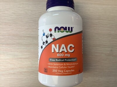 NOW NAC-ACETYL CYSTEINE 600mg  250 VCAPS