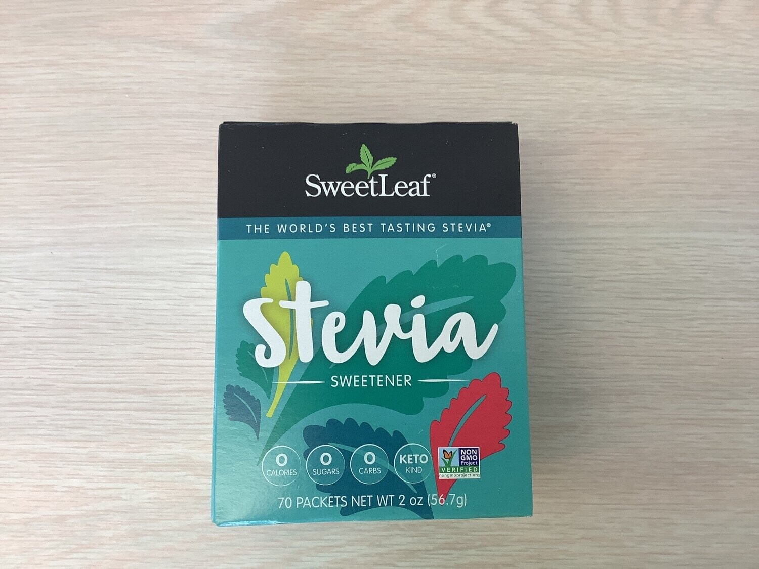 SWEETLEAF SWEETENER STEVIA PACKETS  NON-GMO 1GRM 70 PC