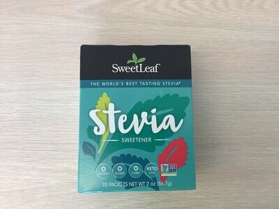 SWEETLEAF SWEETENER STEVIA PACKETS  NON-GMO 1GRM 70 PC