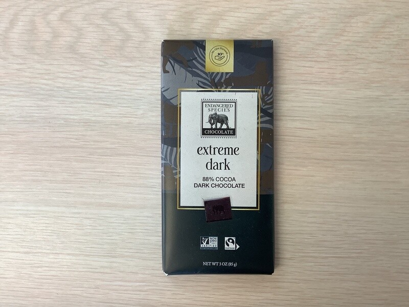 ENDANGERED SPECIES CHOCOLATE BLACK PANTHER DARK 88% COCOA BAR 3 OZ single