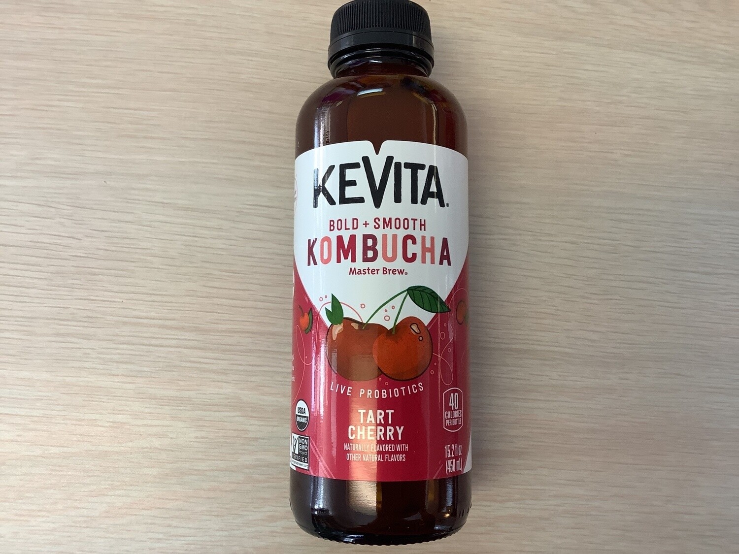 KEVITA KOMBUCHA TART CHERRY 15.2 OZ REFRIGERATED