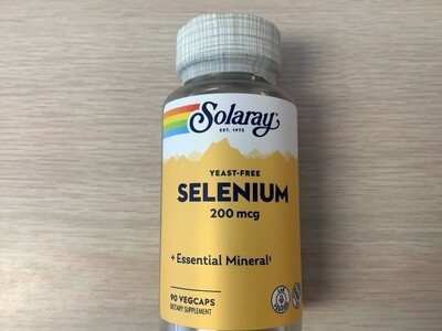 SOLARAY Selenium 200 Yeast-Free 200 mcg 90 ct