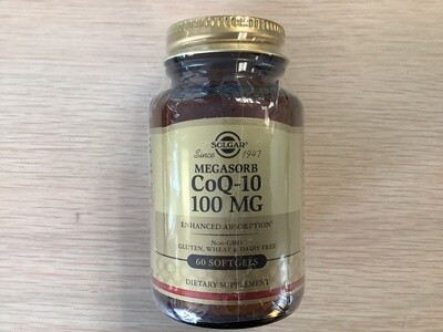 SOLGAR Megasorb CoQ-10 100 mg Softgels 60