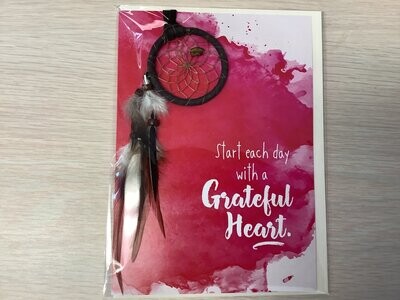 MONAGUE GRATEFUL HEART DREAM CATCHER CARD