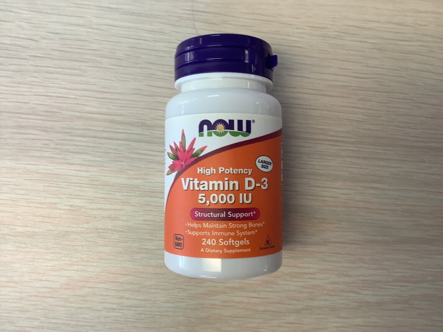 NOW VITAMIN D3 5000 IU 240 SGELS