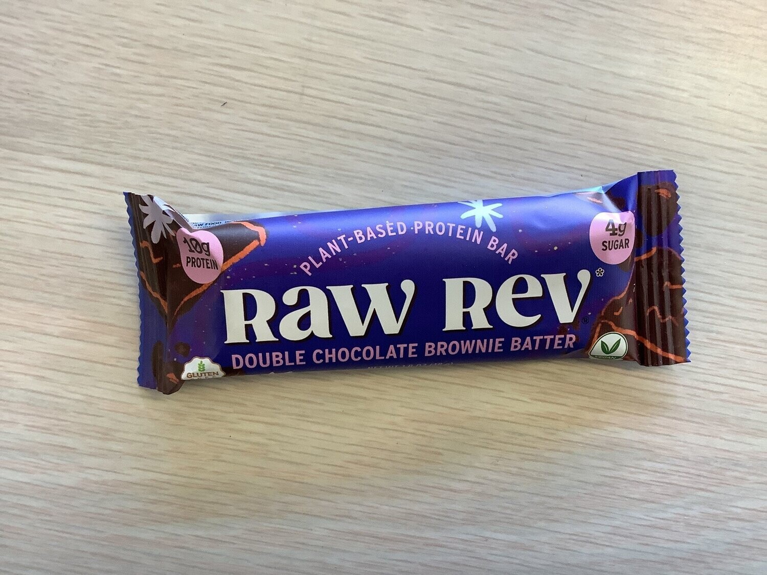 RAW REV GLO BAR DOUBLE CHOCOLATE BROWNIE BATTER single