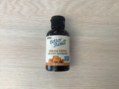 NOW BETTER STEVIA ENGLISH TOFFEE LIQUID 2 OZ