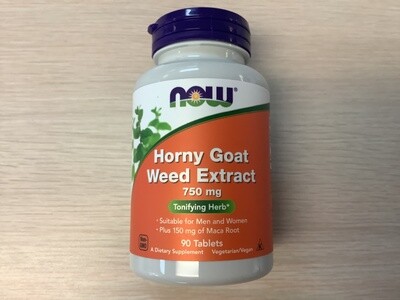 NOW HORNY GOAT WEED 750MG 90 TABS