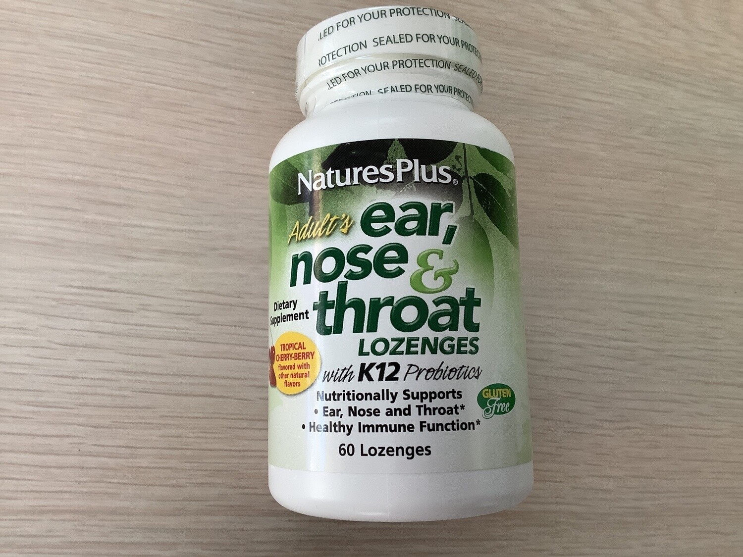 NATURES PLUS ADULT EAR NOSE THROAT LOZENGE 60
