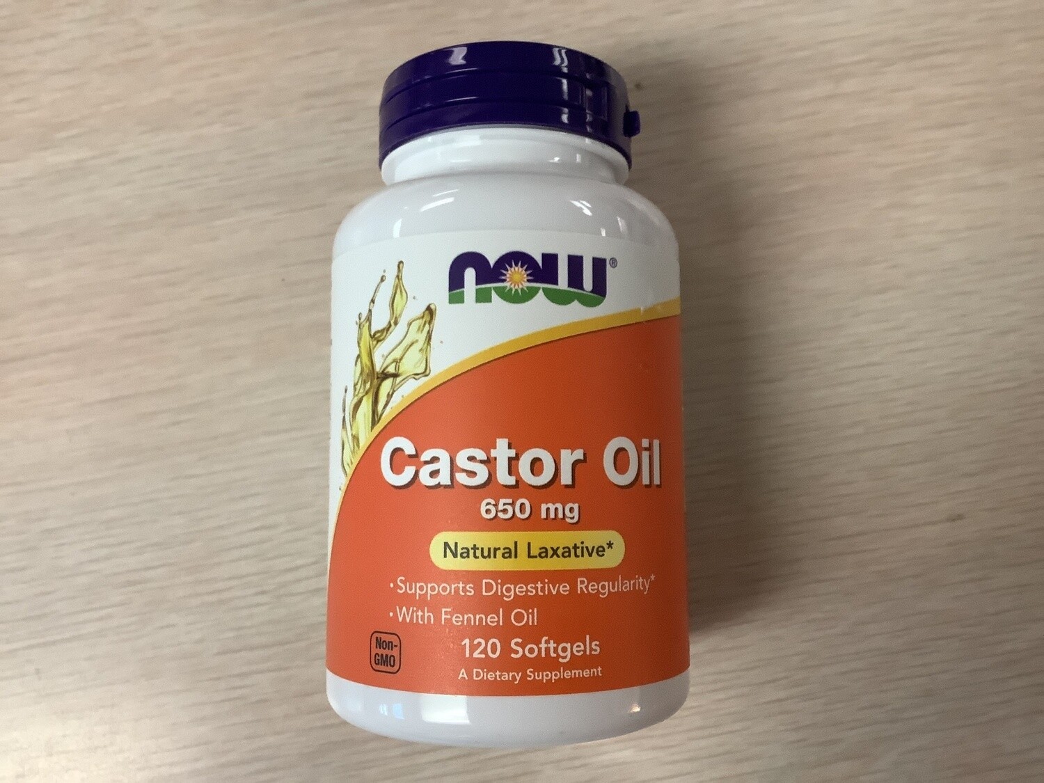 NOW CASTOR OIL 650MG 120 SGELS