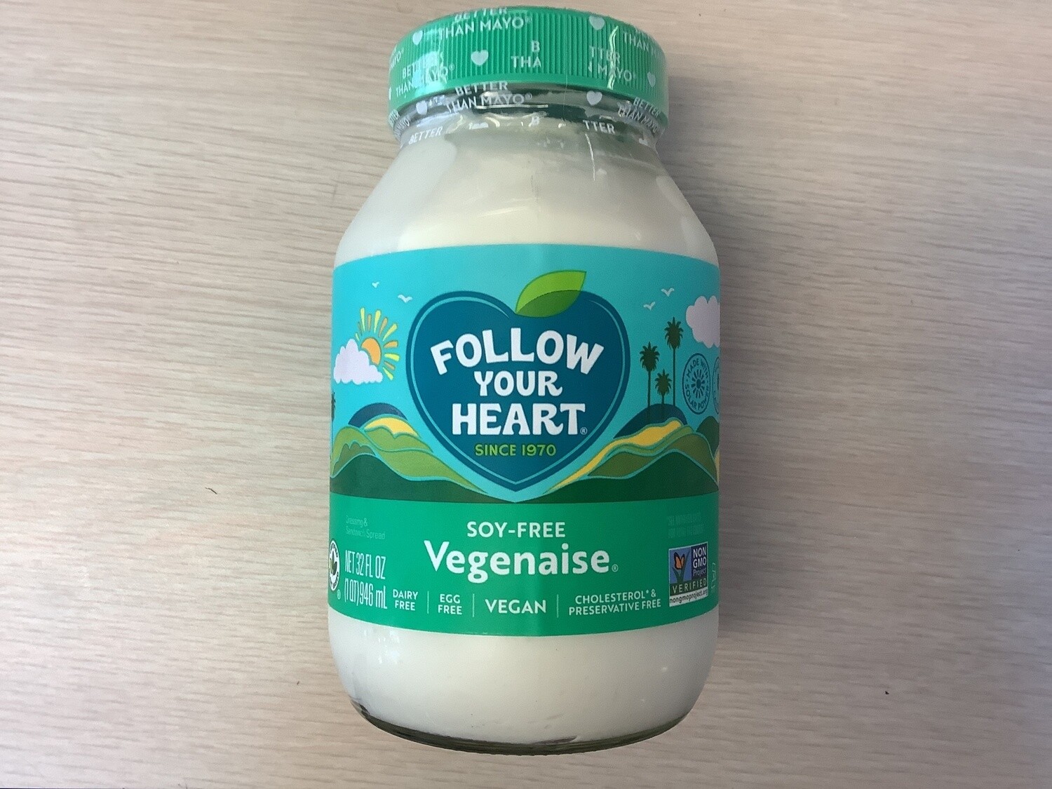 FOLLOW YOUR HEART VEGENAISE SOY FREE 32 OZ REFRIGERATED