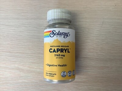 SOLARAY Capryl Sodium &amp; Resin Free, Veg Cap 360mg 100ct