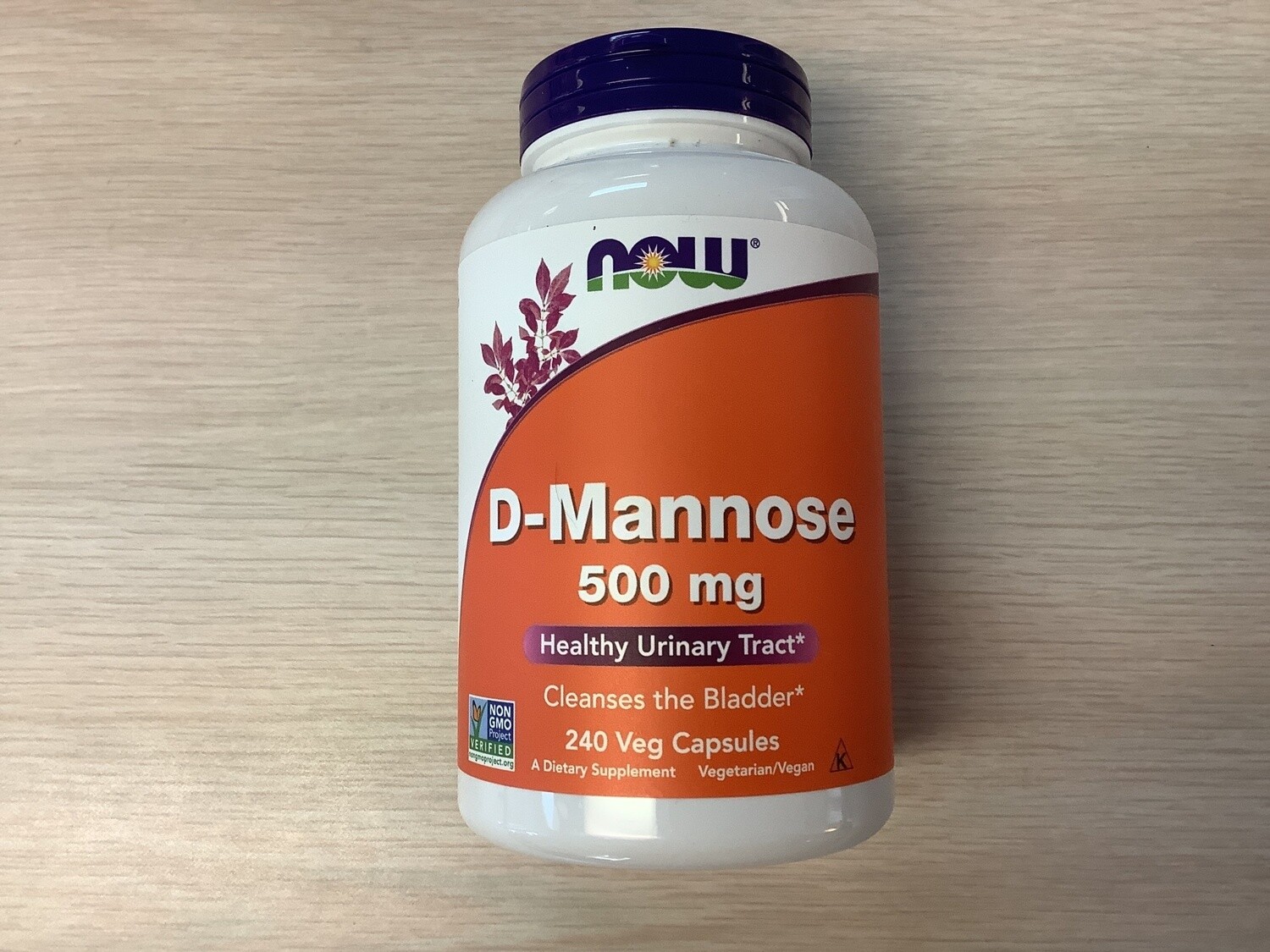 NOW D-MANNOSE 500MG  240 VEG CAPS