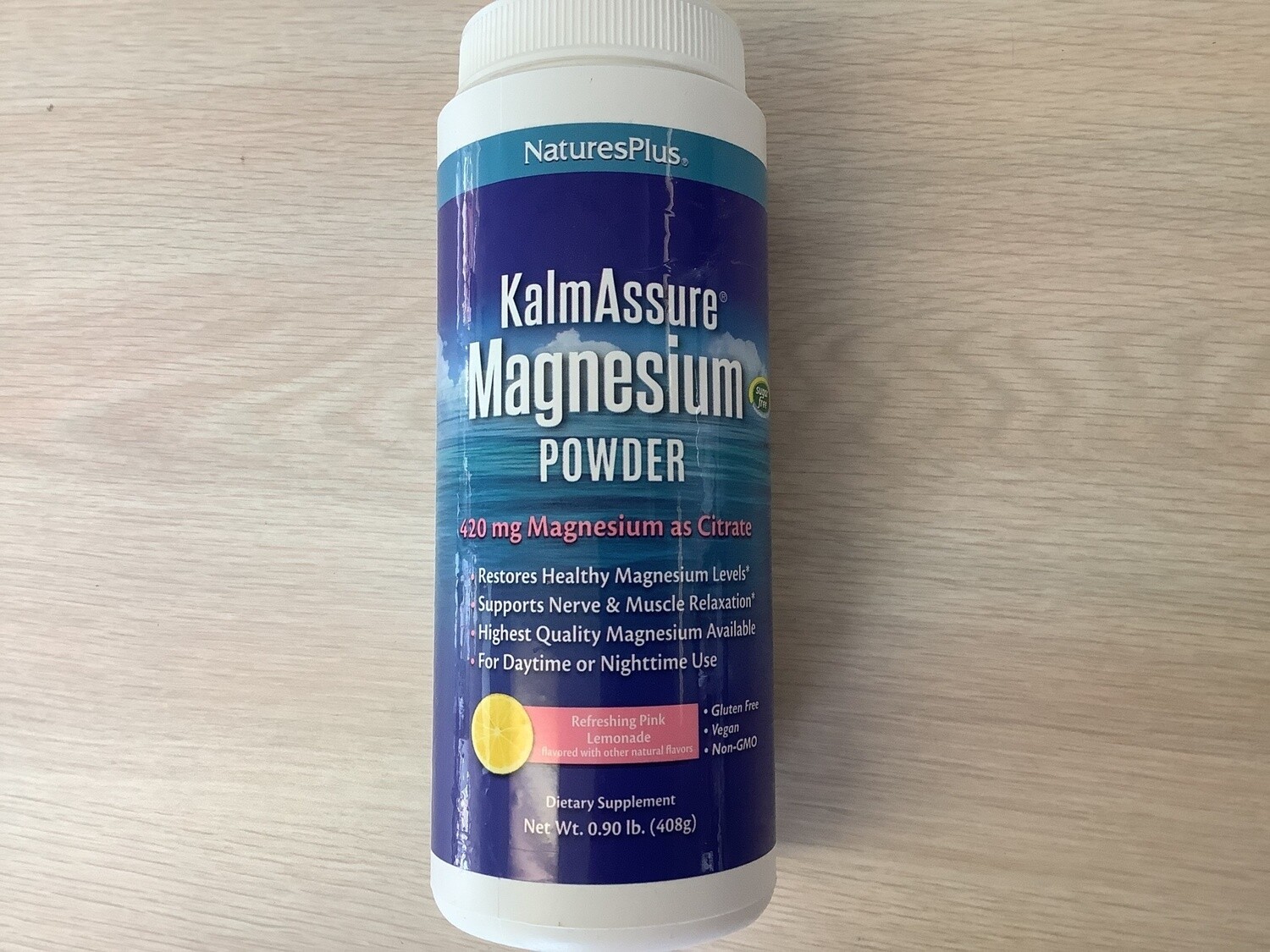 NATURES PLUS KALMASSURE PINK LEMONADE MAGNESIUM CITRATE POWDER .9 LB