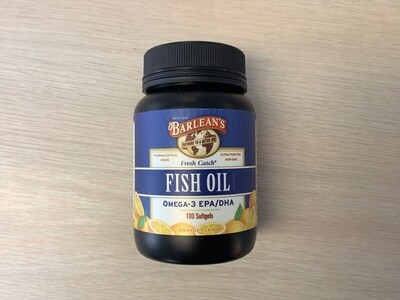 BARLEANS Fresh Catch Fish Oil Softgels Orange Flavor 100ct