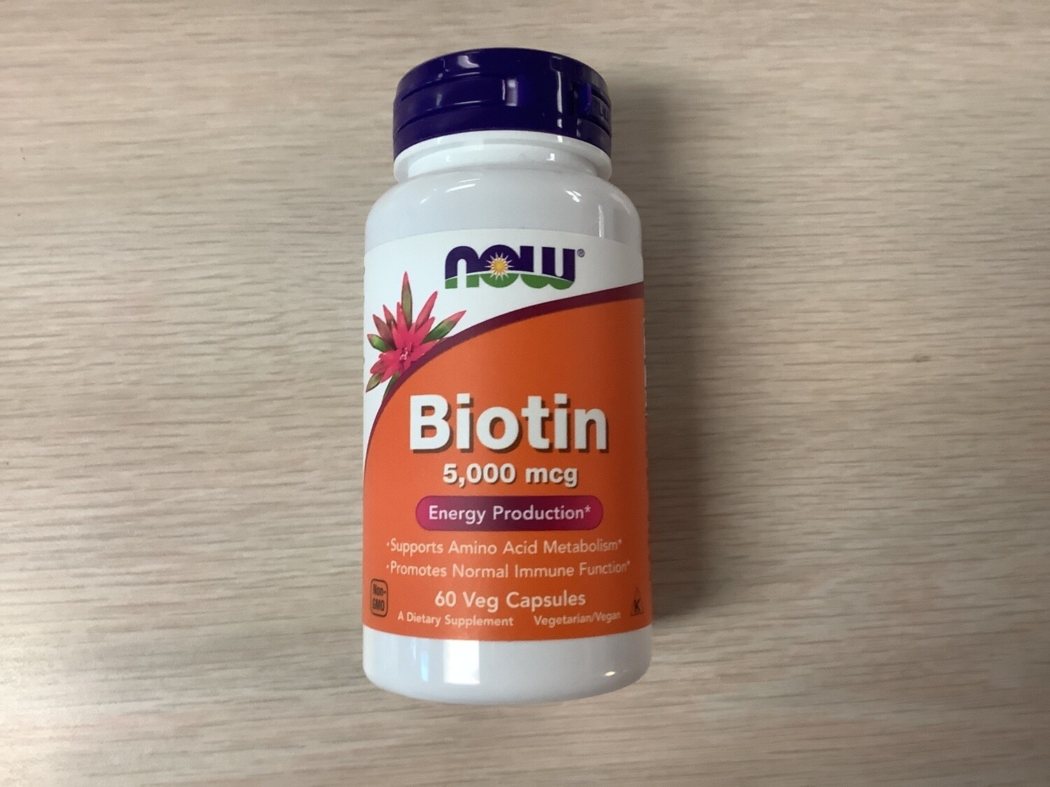 NOW BIOTIN 5000mcg 60 VCAPS