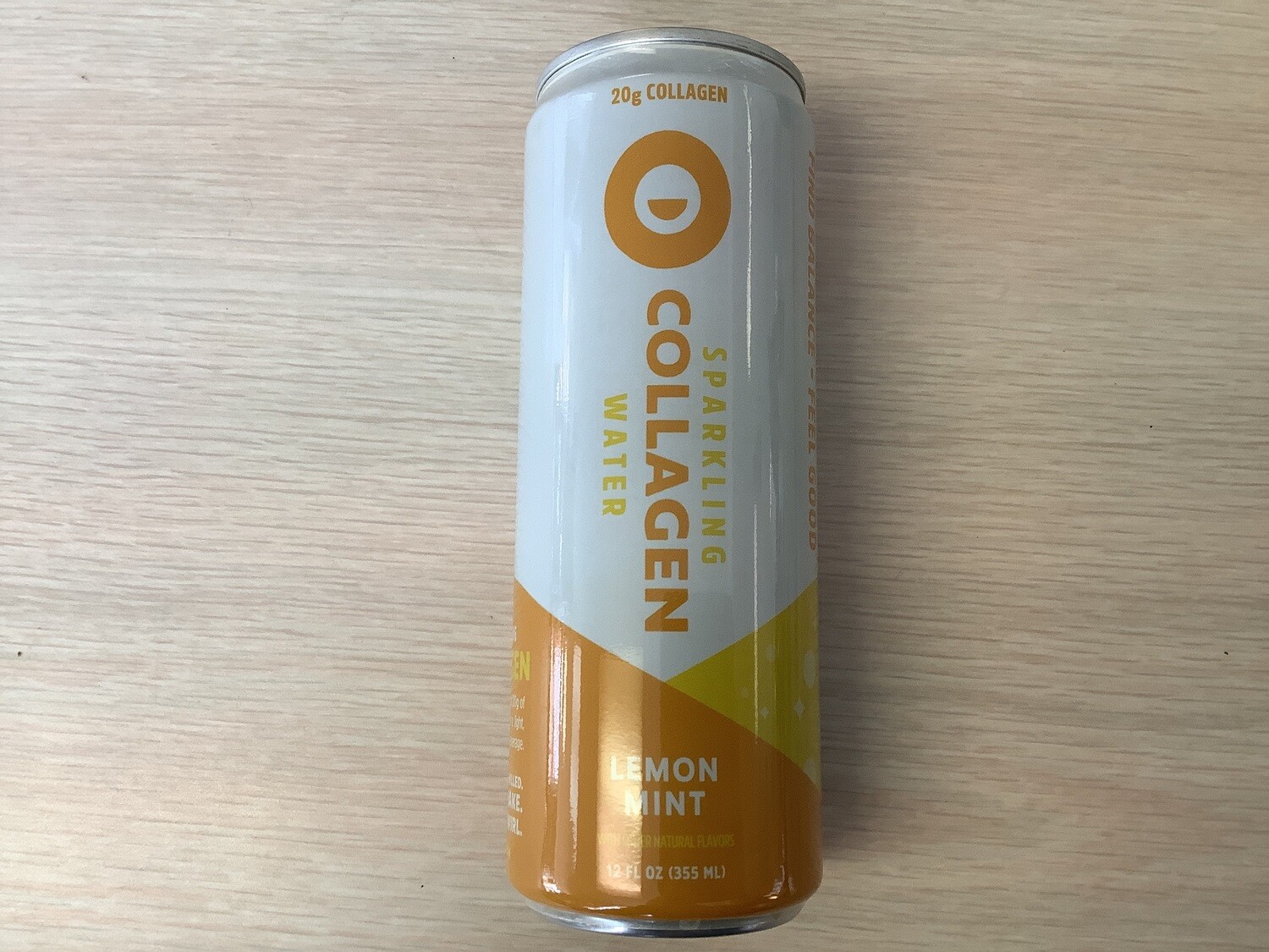 CIRCLE SPARKLING COLLAGEN WATER LEMON MINT