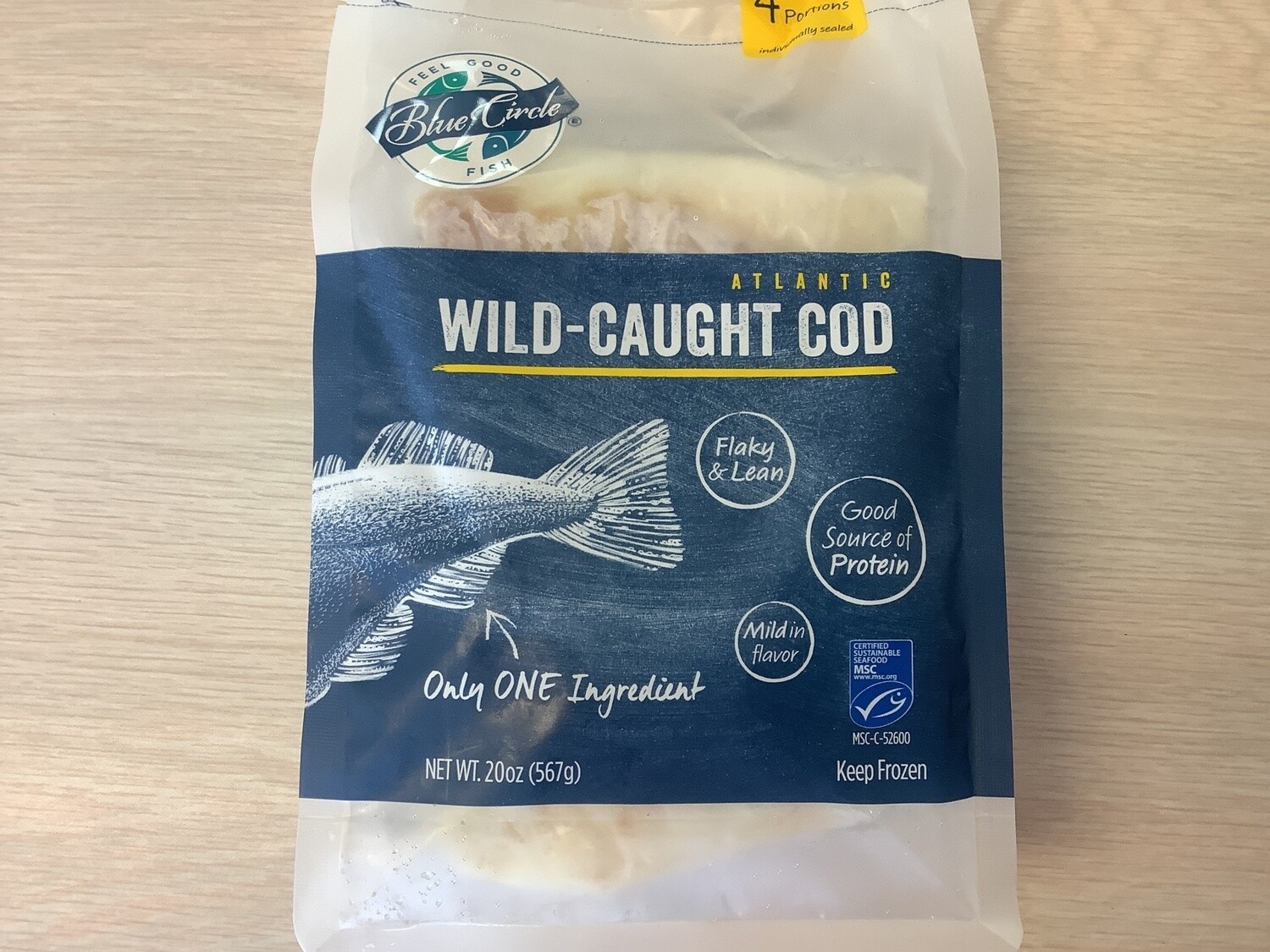 BLUE CIRCLE WILD CAUGHT COD 20ozs FROZEN