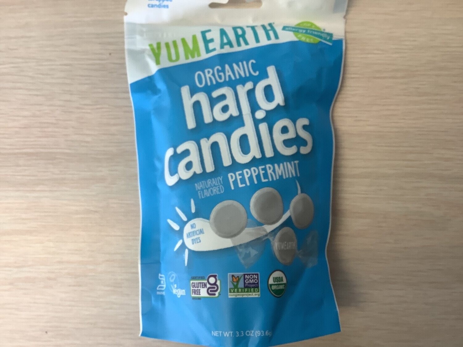 YUMEARTH CANDY DROP PEPPERMINT WILD ORGANIC 3.3 OZ