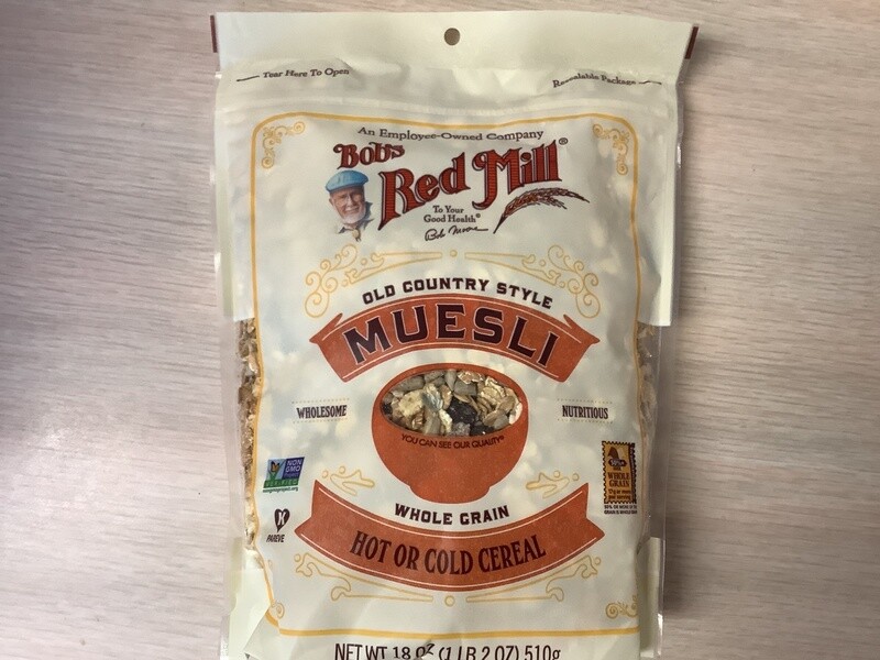 BOBS RED MILL CEREAL MUESLI 18 OZ