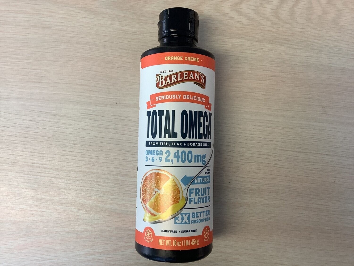 BARLEANS Total Omega 3-6-9 Swirl Orange Cream 16oz
