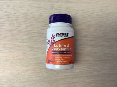 NOW LUTEIN &amp; ZEAXANTHIN 60 SGELS