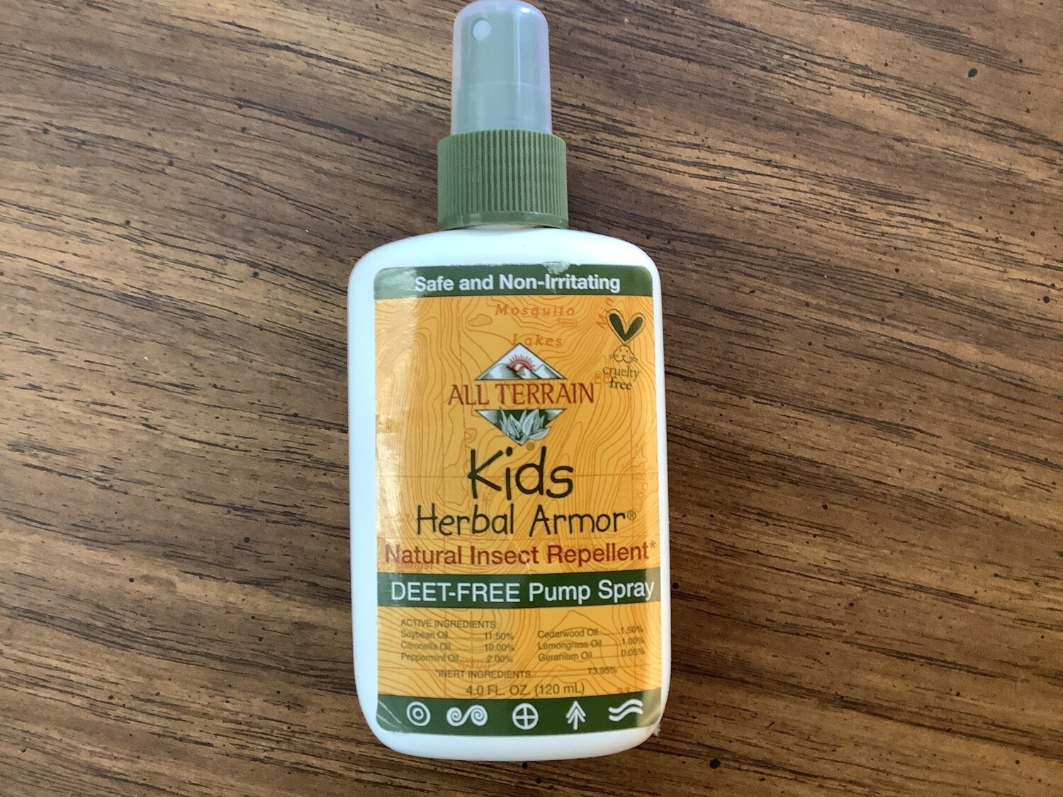 ALL TERRAIN KIDS HERBAL ARMOR NATURAL INSECT REPELLENT 4 OZ