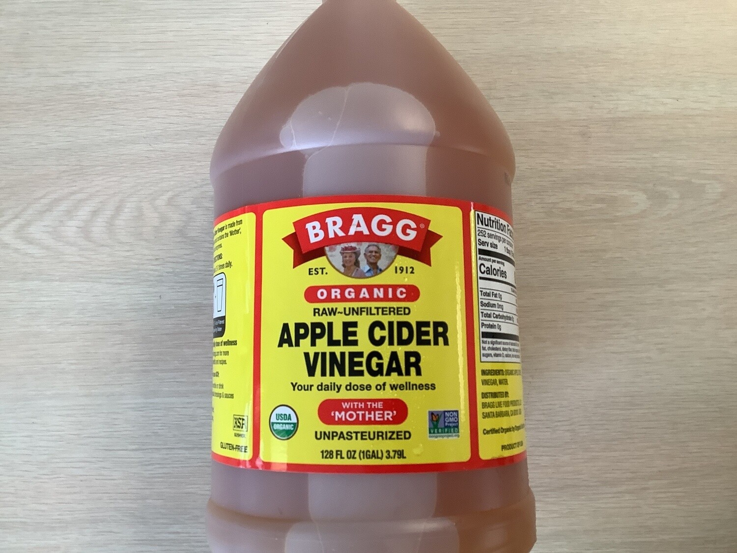 BRAGG VINEGAR APPLE CIDER ORGANIC 1 GA