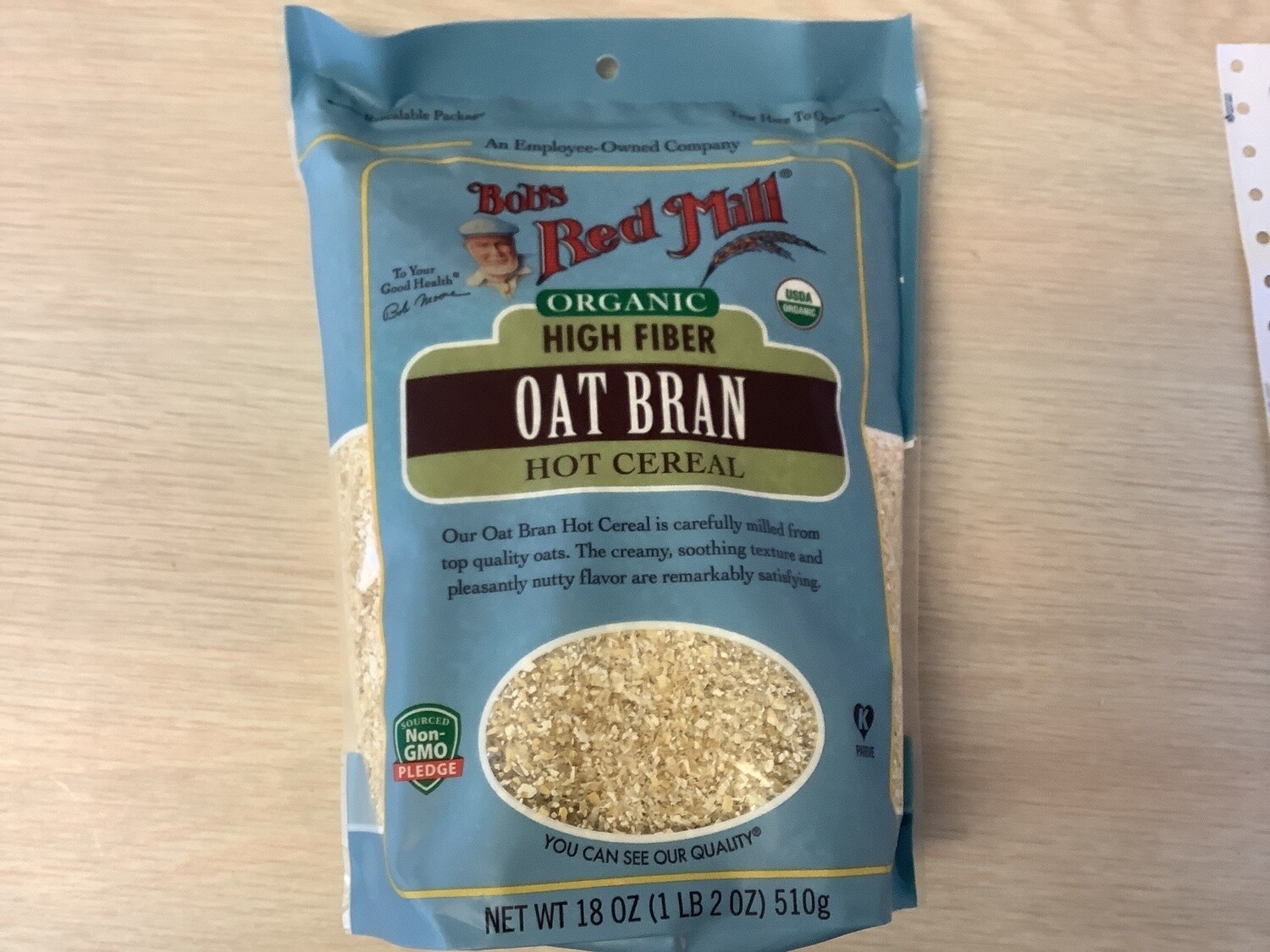 BOBS RED MILL CEREAL OAT BRAN ORGANIC 18 OZ