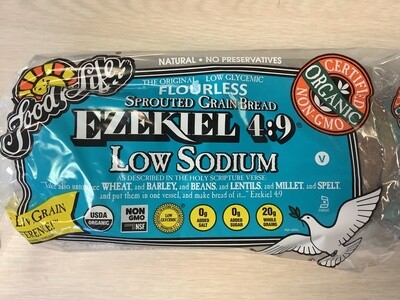 FOOD FOR LIFE EZEKIEL 4:9 BREAD LOW SODIUM SPROUTED GRAIN 24 OZ FROZEN single