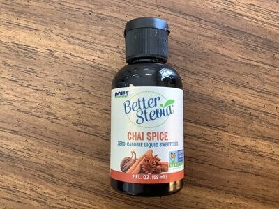 NOW BETTER STEVIA LIQUID - CHAI SPICE 2 OZ.
