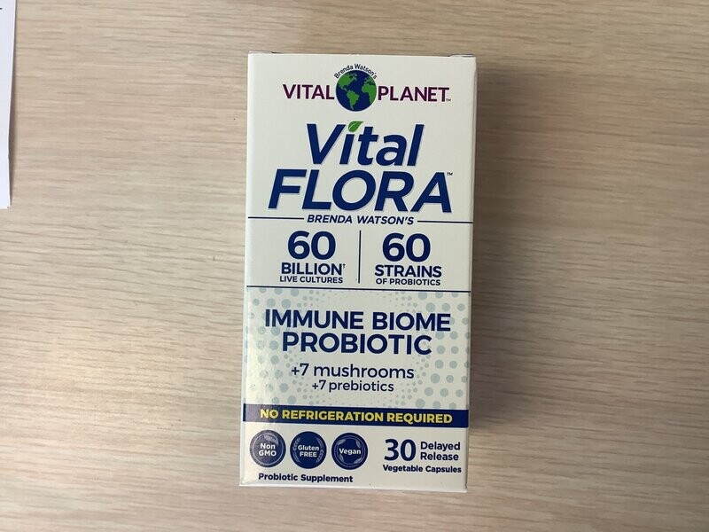 VITAL PLANET VITAL FLORA IMMUNE BIOME PROBIOTIC 60BIL/60STR 30 caps SHELF STABLE