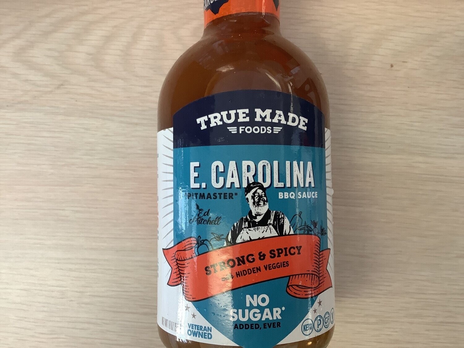 TRUE MADE FOODS BBQ SAUCE E CAROLINA NO SUGAR 17 OZ