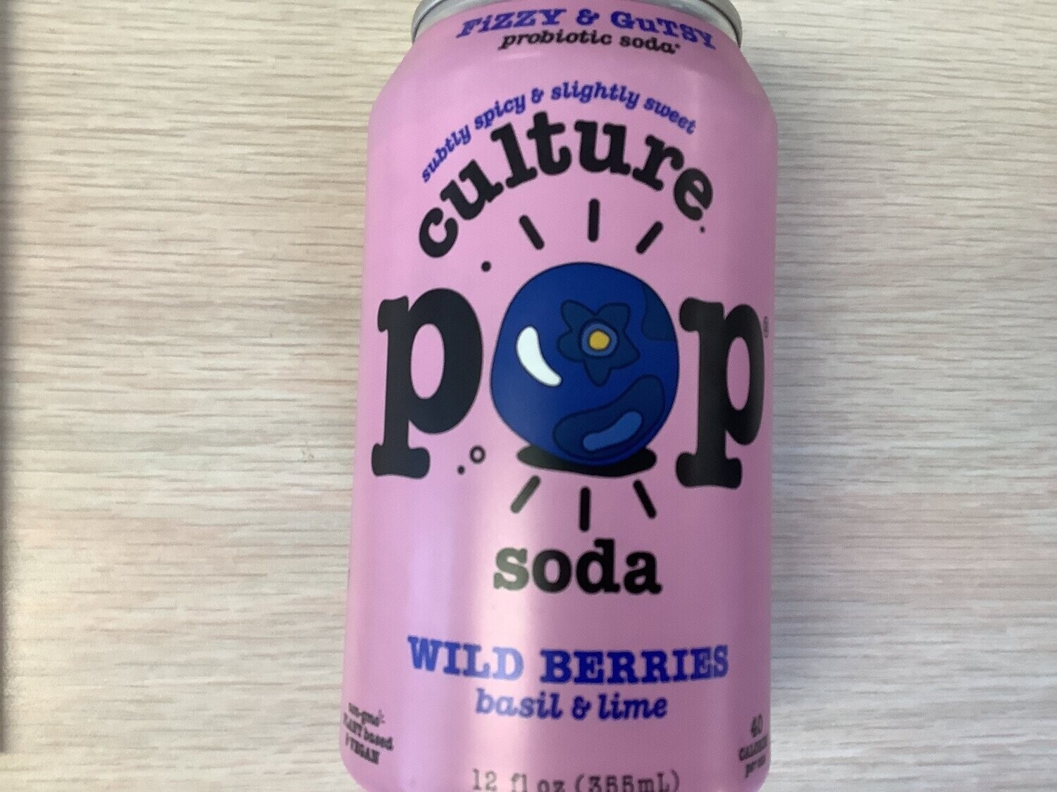CULTURE POP PROBIOTIC  SODA WILD BERRIES 12 OZ single