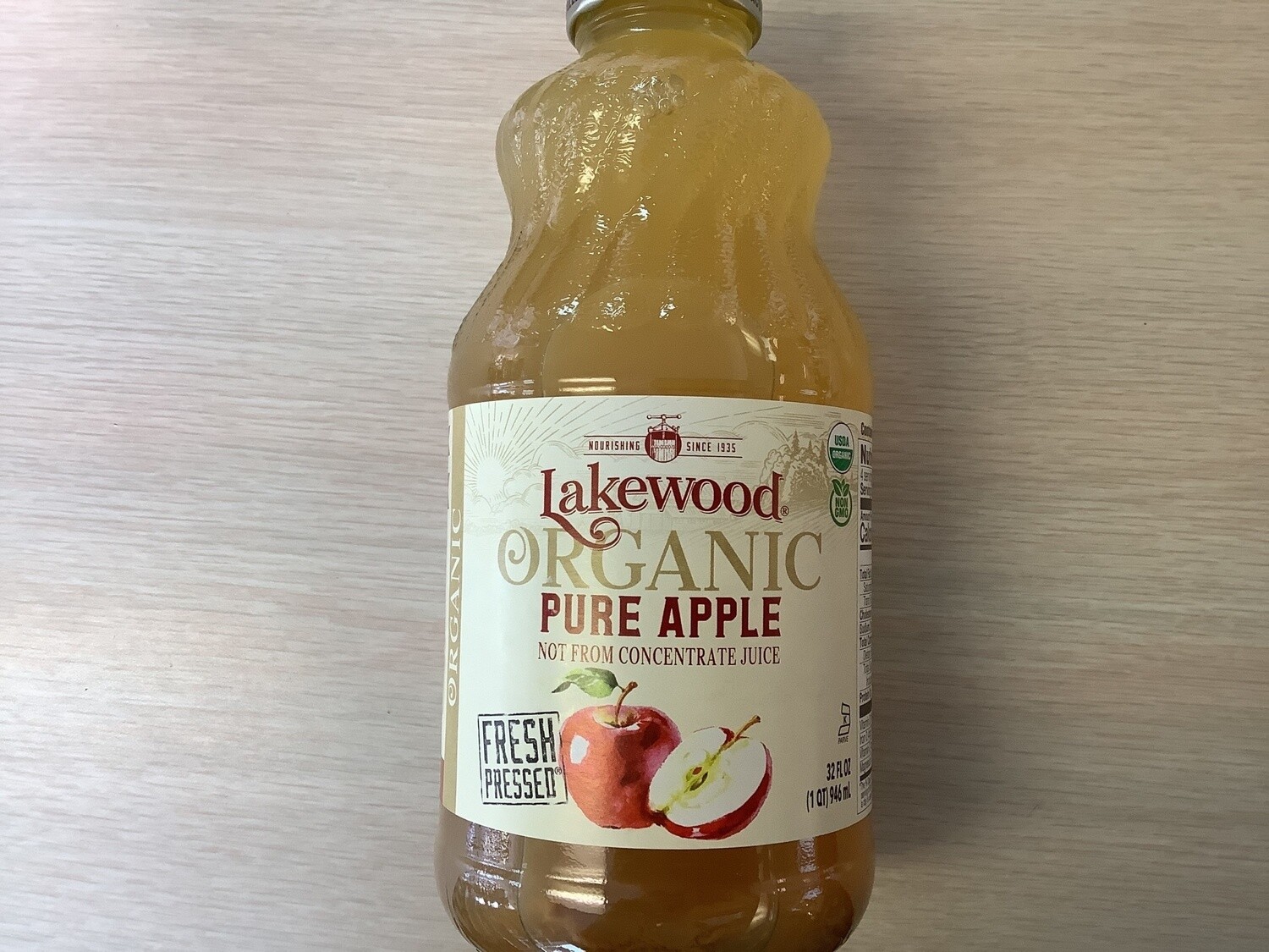 LAKEWOOD JUICE APPLE PURE ORGANIC 32 FO