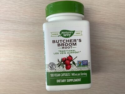 NATURES WAY BUTCHERS BROOM ROOT 100 VEG CAPSULES