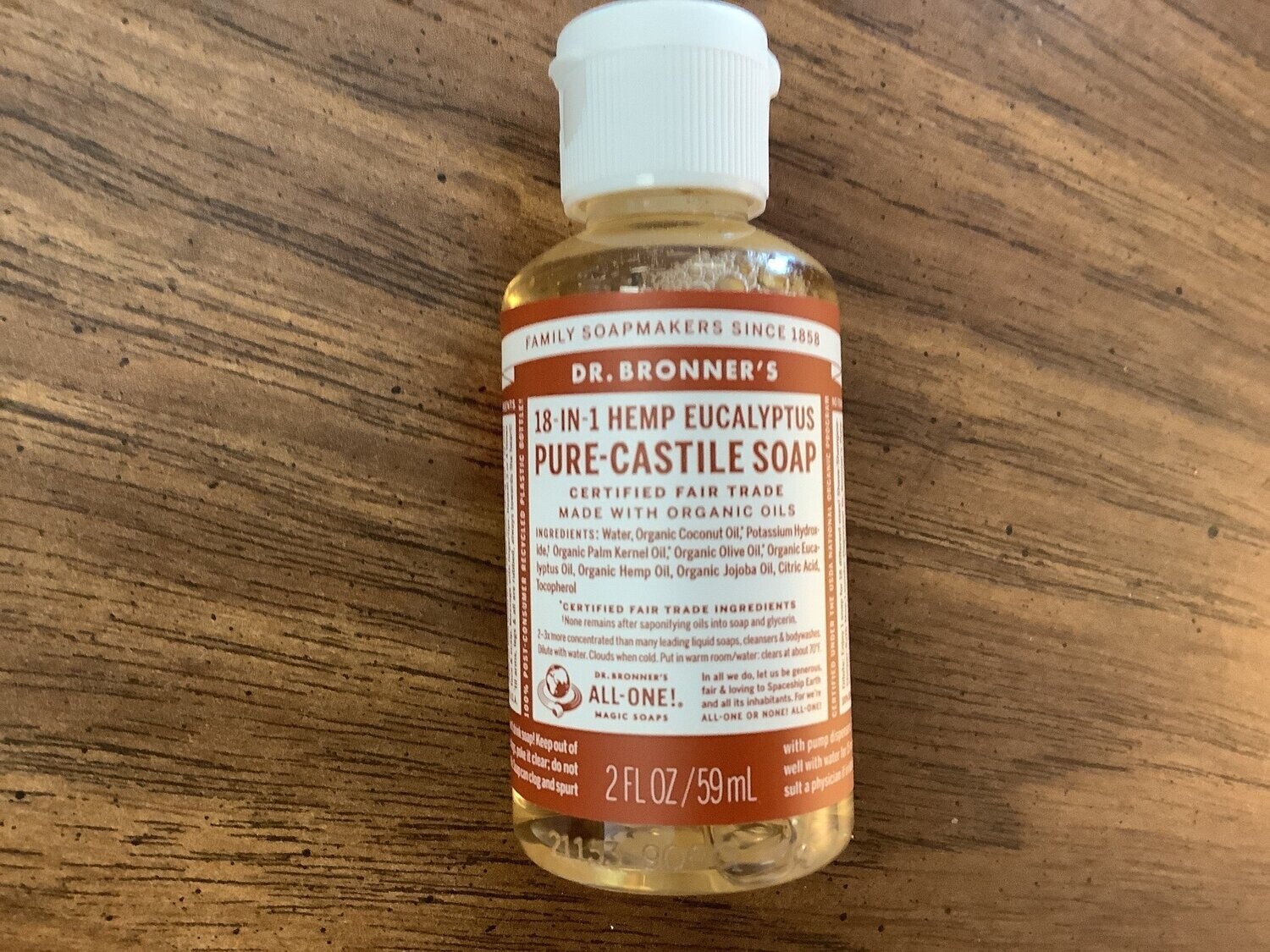 DR BRONNERS LIQUID CASTILE SOAP EUCALYPTUS ORGANIC 2 OZ