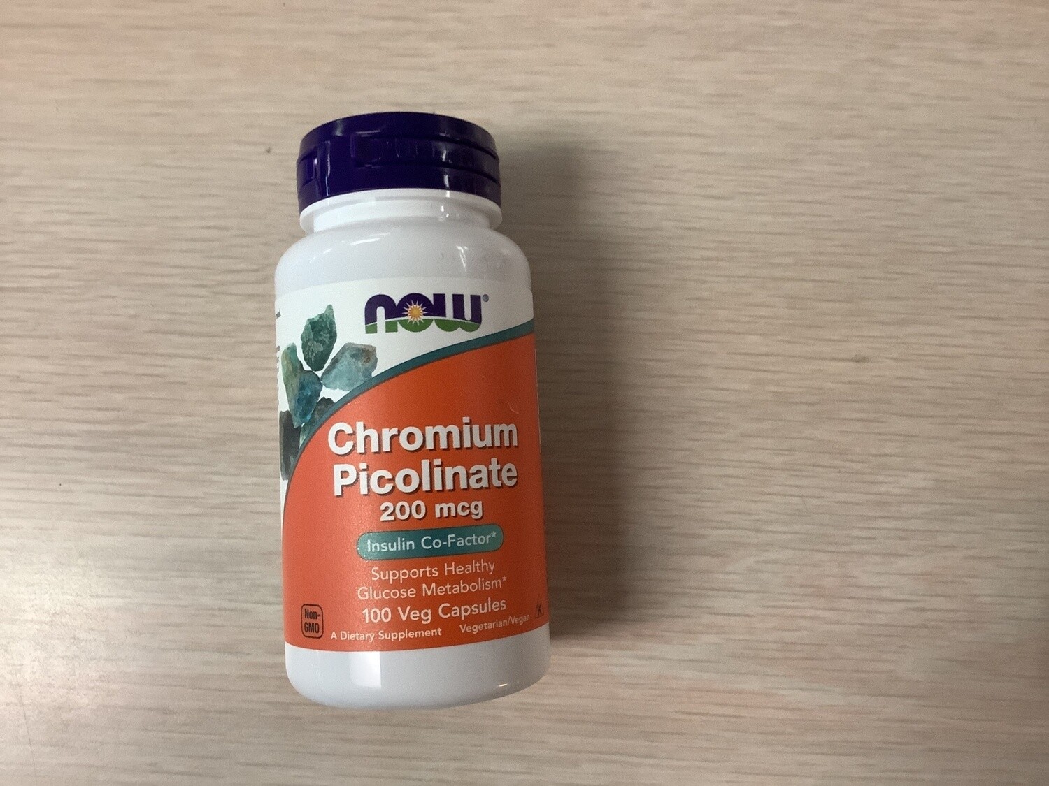 NOW CHROMIUM PICOLINATE 200MCG 100 VCAPS