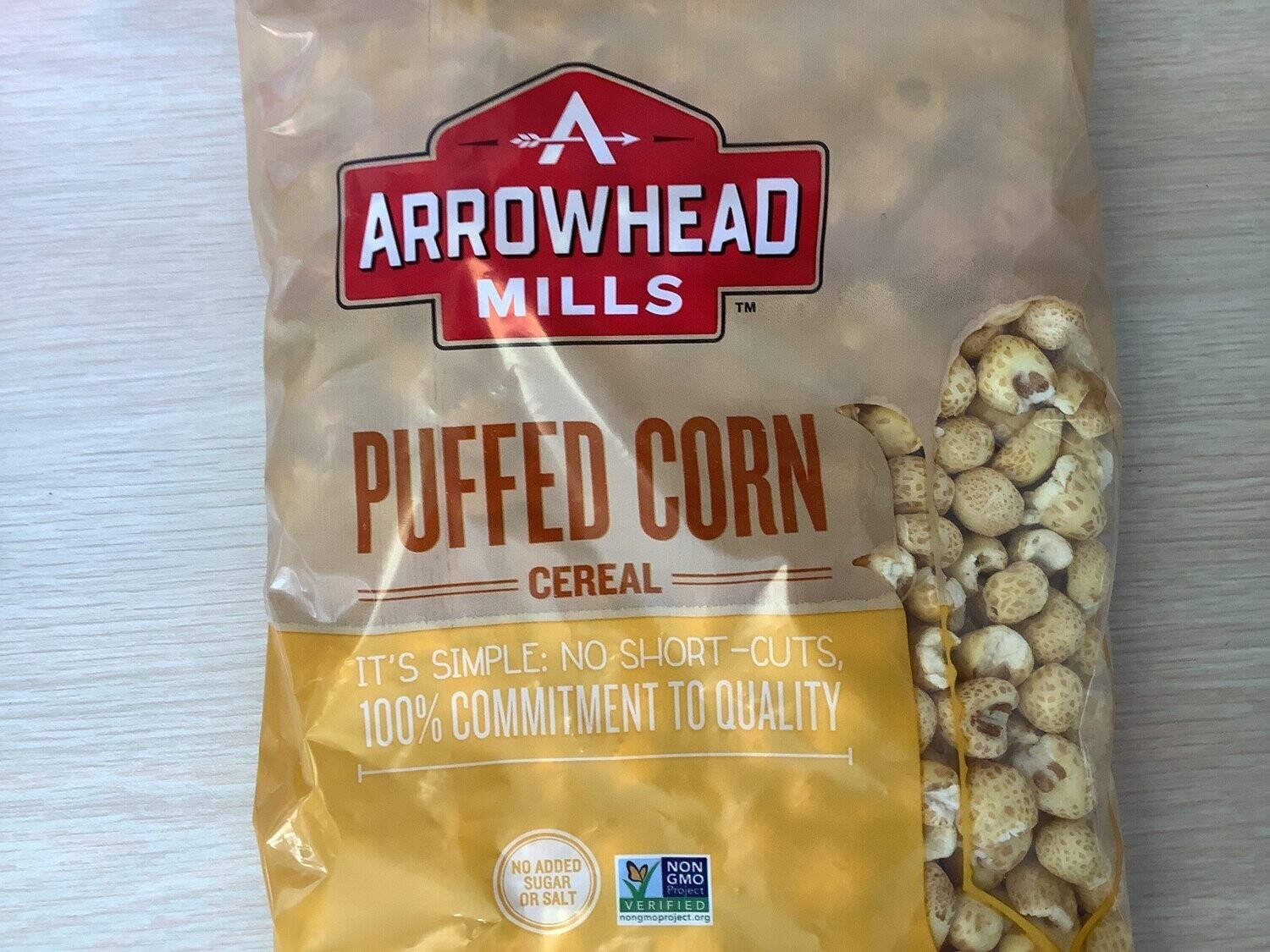 ARROWHEAD MILLS CEREAL PUFF CORN NO SALT 6 OZ