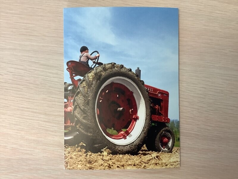 AVANTI AMERICA LITTLE BOY DRIVING TRACTOR BIRTHDAY CARD
