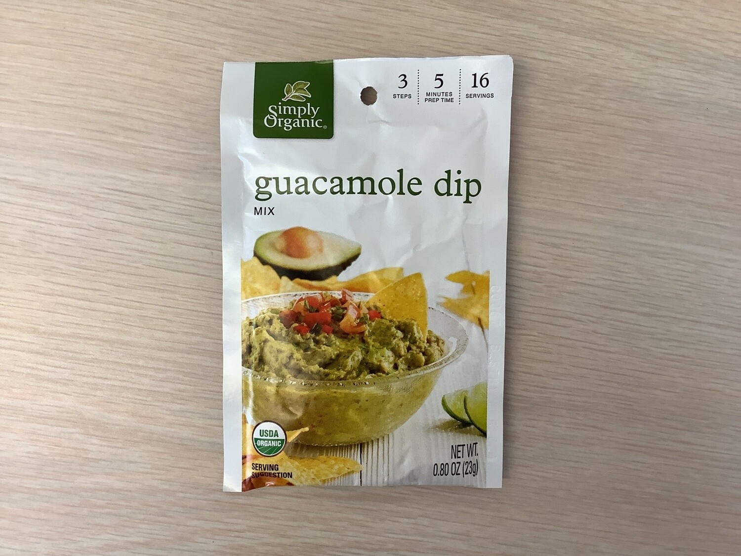 SIMPLY ORGANIC GUACAMOLE DIP MIX ORGANIC 0.8 OZ