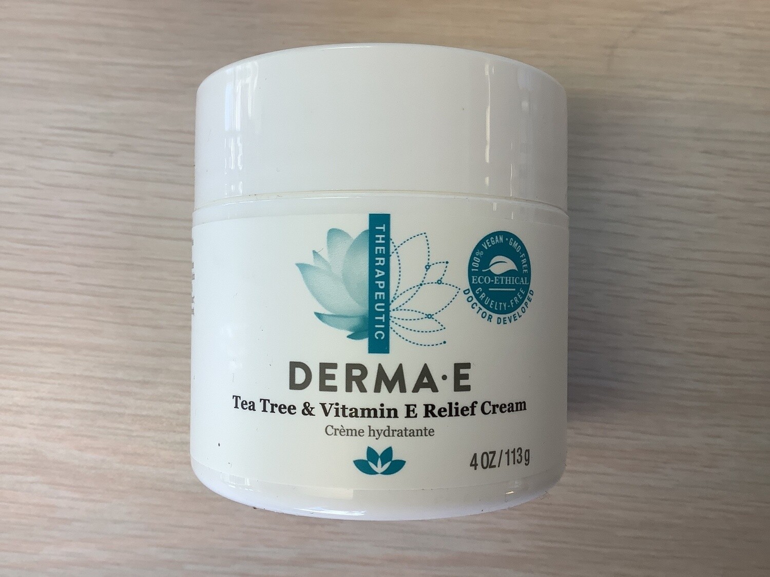 DERMA E TEA TREE &amp; VITAMIN E CREAM 4 OZ