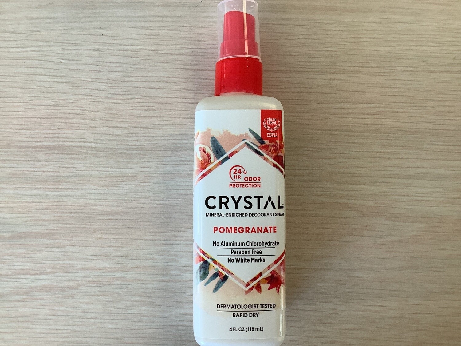 CRYSTAL BODY DEODORANT SPRAY POMEGRANATE 4 OZ