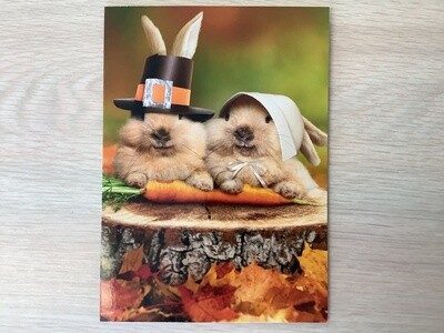 AVANTI BUNNIES THANKSGIVING CARD