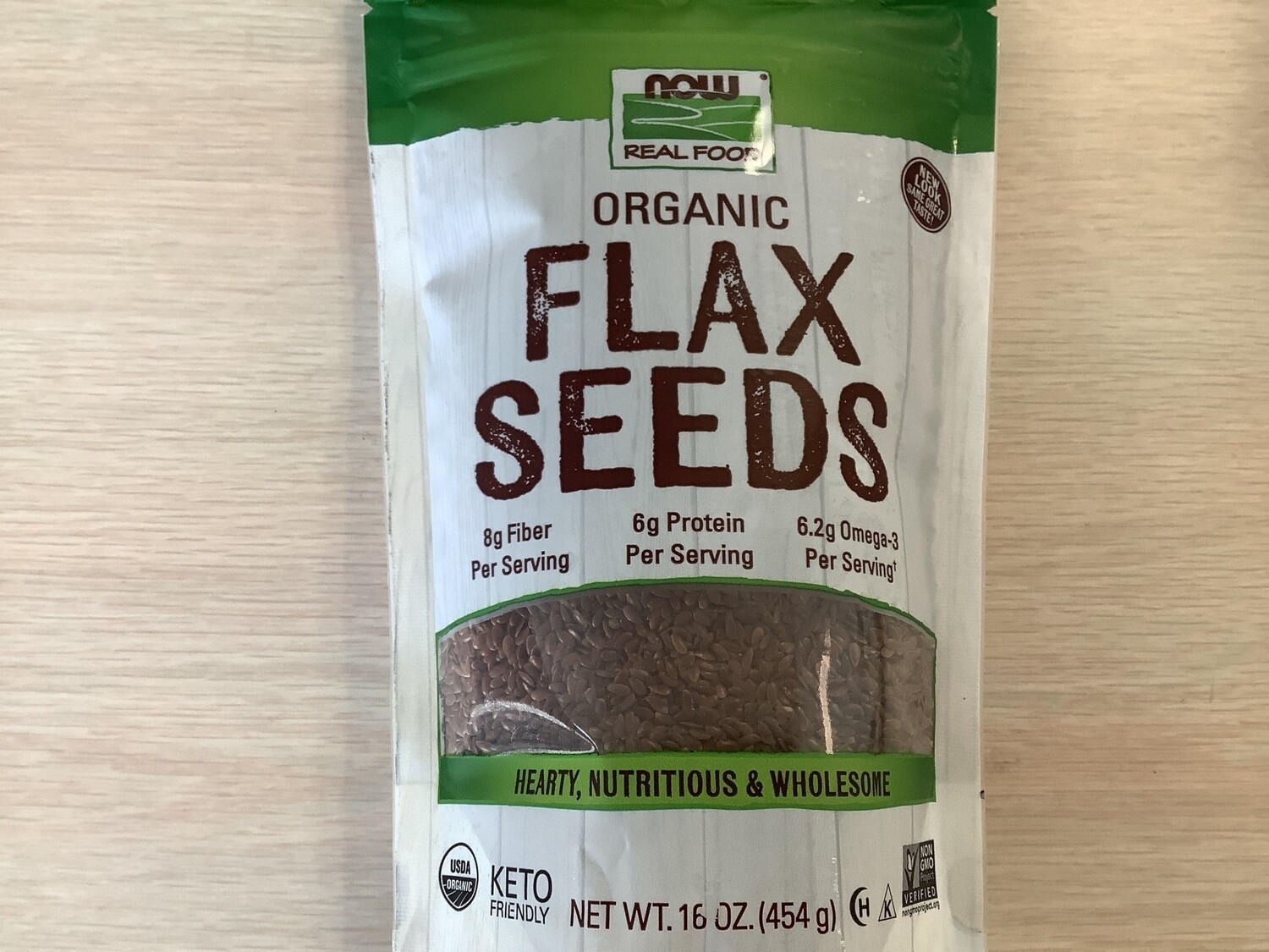 NOW FLAX SEEDS ORGANIC 1 LB