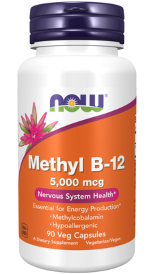 NOW VITAMIN METHYL B-12 5000 MCG 90 VCAPS