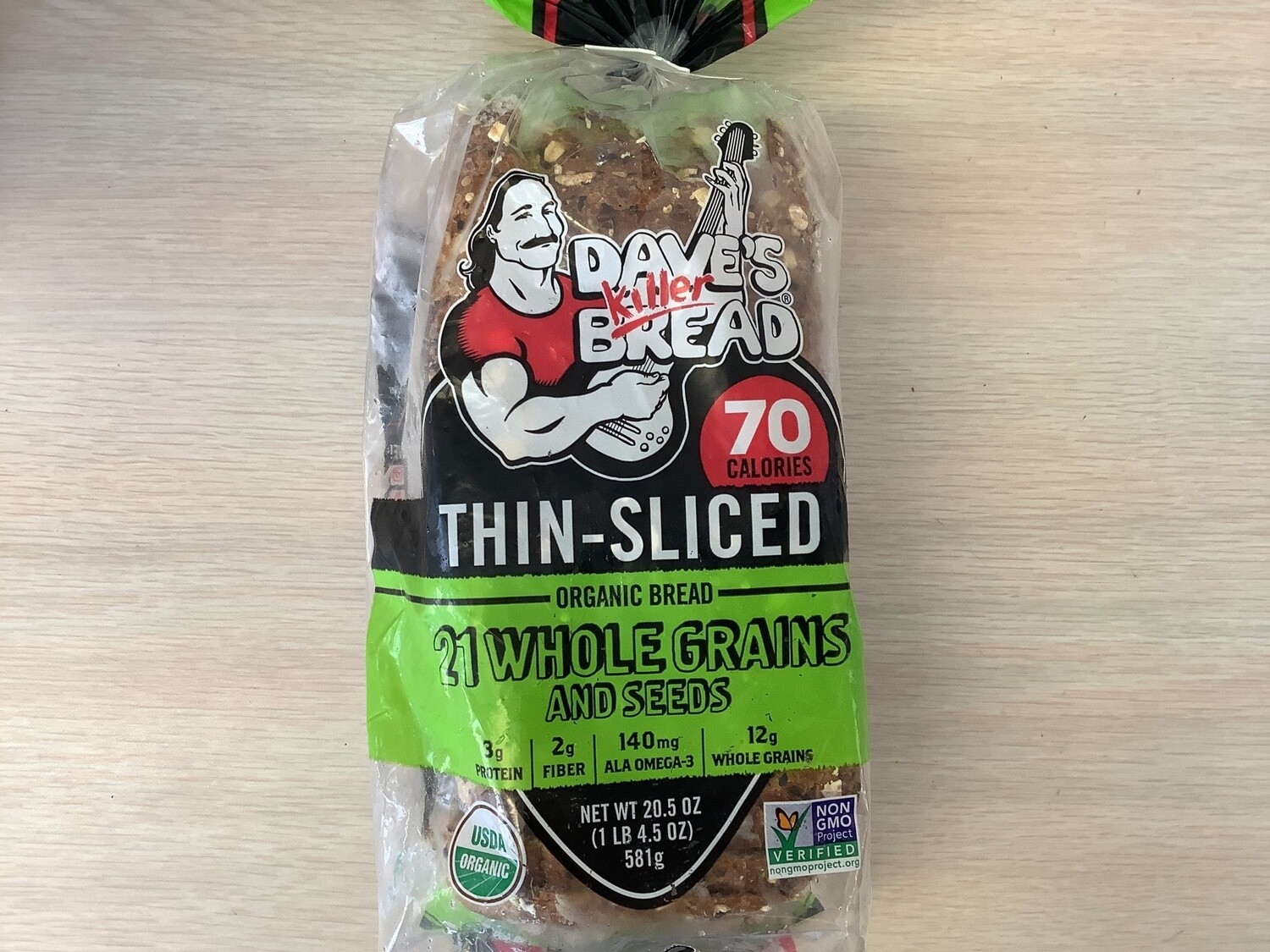 DAVES KILLER BREAD ORGANIC 21 WHOLE GRAINS  AND SEEDS THIN-SLICED 20.5 ozs