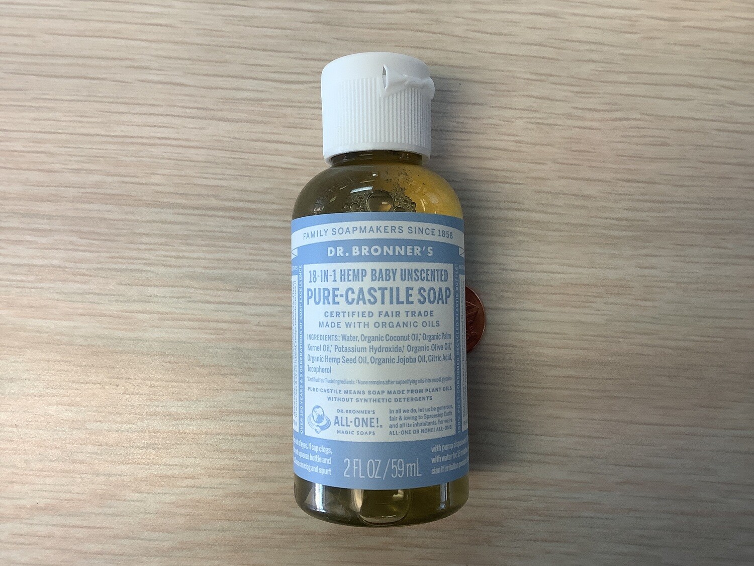 DR BRONNERS SOAP LIQUID CASTILE BABY UNSCENTED 2 OZ