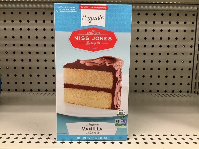 MISS JONES CAKE MIX VANILLA ORG 15.87 OZ